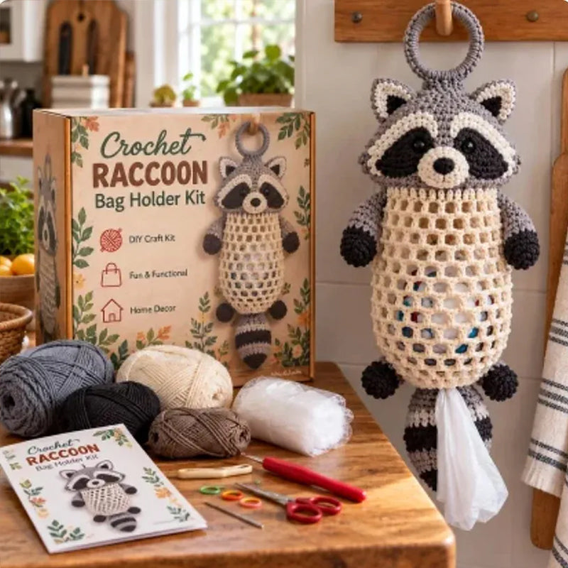 Funfany Crochet Animal Bag Holder DIY Kit
