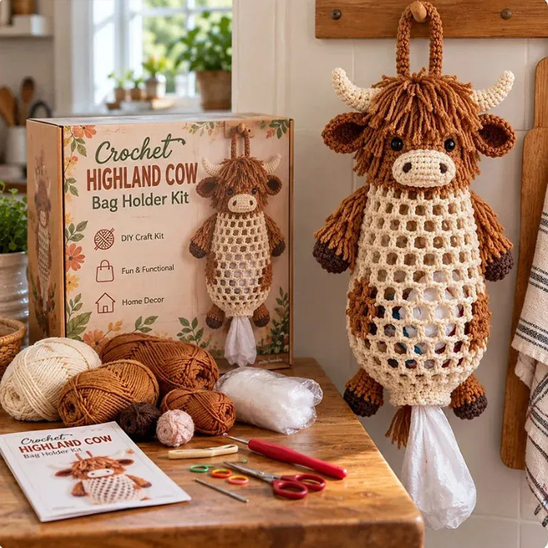Funfany Crochet Animal Bag Holder DIY Kit