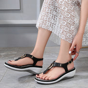 Ladies Rubber Sole Casual Wedge Sandals - Libiyi