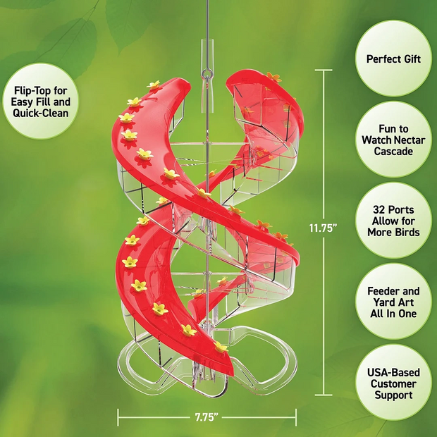 DNA Helix 32-Port Hummingbird Feeder - Libiyi