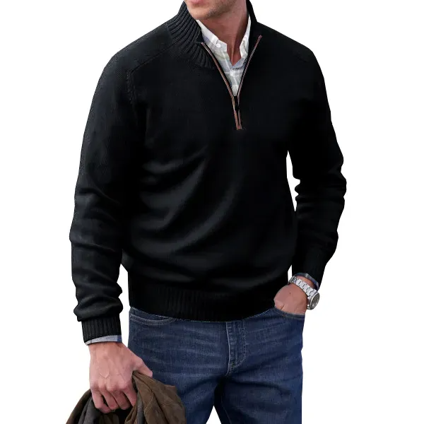 🔥MEN'S CASHMERE ZIPPER BASIC SWEATER🔥 - Libiyi