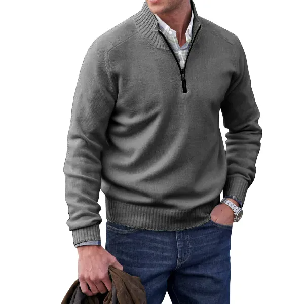 🔥MEN'S CASHMERE ZIPPER BASIC SWEATER🔥 - Libiyi