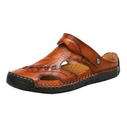 Libiyi Men's Casual Breathable Handmade Leather Sandals - Libiyi