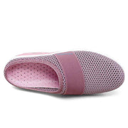 Libiyi Women Daily Fly Knit Fabric Summer Air Cushion Mule Slippers - Libiyi